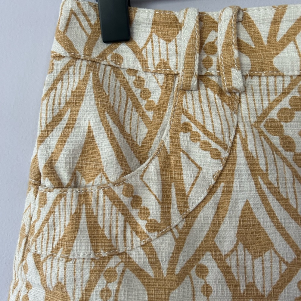Elevenses by Anthropologie, Mandala Print Shorts, Maize/Cream, Size 2, EUC - Picture 3 of 8
